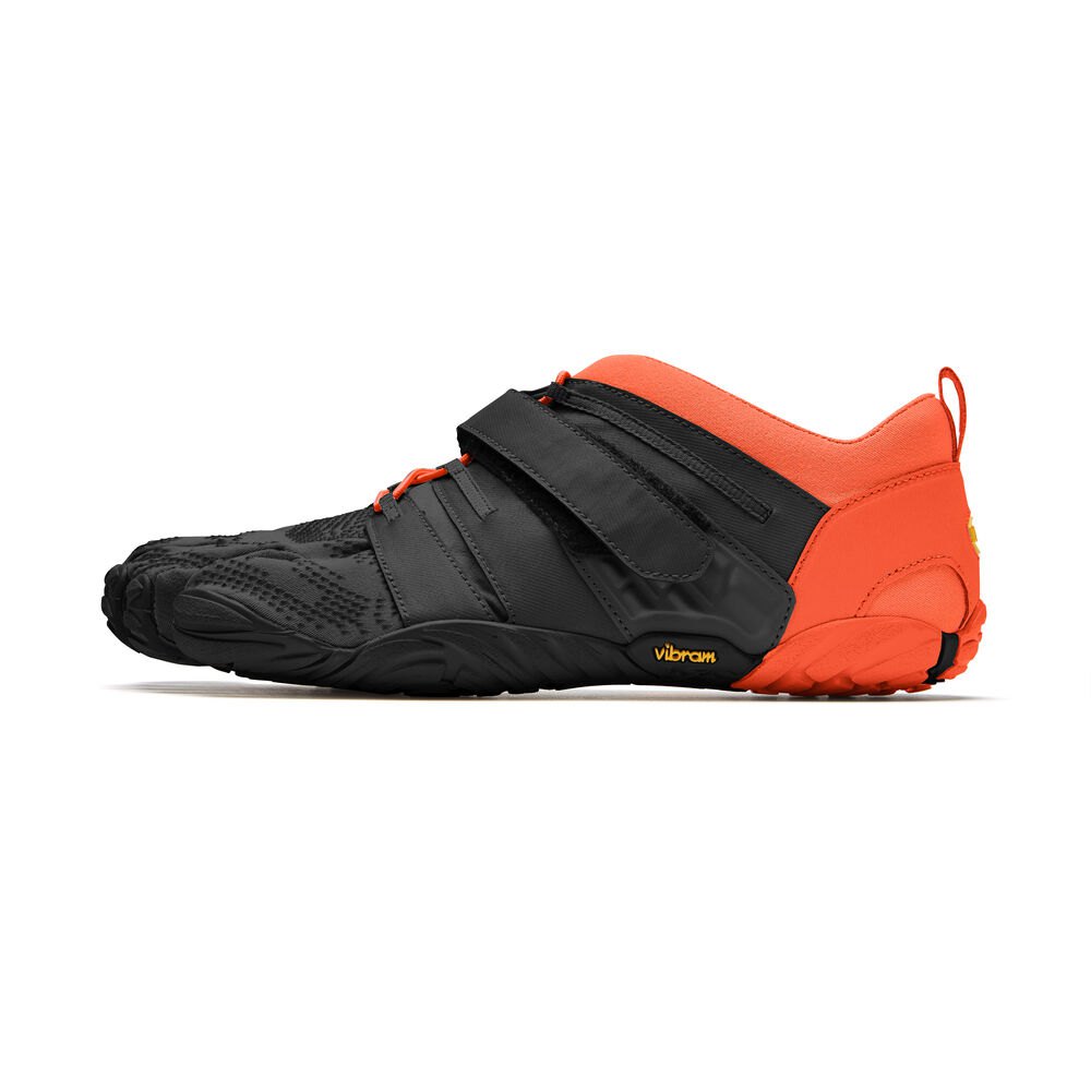 Vibram Five Fingers Mens V-Train 2.0 - Hiking Shoes Black/Orange - CPE497251